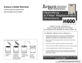 Airpura H600 Operating & Filter Replacement Directions