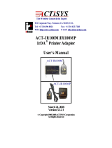 ACTiSYS ACT-IR100Mx User manual