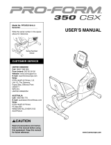 Pro-Form 350 CSX User manual