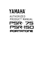 Yamaha PortaTone PSR-150 User manual