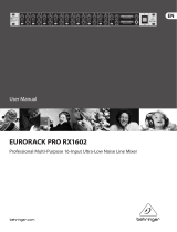 Behringer EURORACK PRO RX1602 User manual