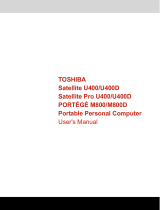 Toshiba U400 User manual