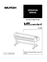 MUTOH ValueJet VJ-1204 Operating instructions