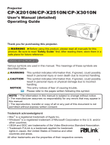Hitachi CP-X3010 series User manual