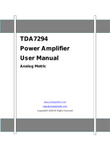 Analog Metric TDA7294 User manual