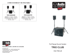 Audio Design Pro Trio Club User manual