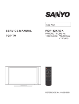 Sanyo PDP-42XR7K User manual