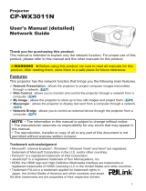 Hitachi CPWX3011N User manual
