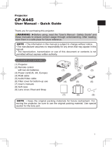Hitachi CP-X445 Quick Manual
