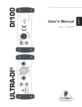 Behringer DI100 User manual