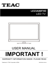 TEAC LE23A86FHD User manual