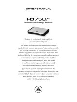 JL Audio HD750/1 Owner's manual