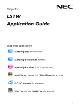 NEC L51W LED User manual