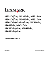 Lexmark MS610dtn Technical Reference