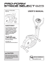 Pro-Form Stride Select 875 User manual