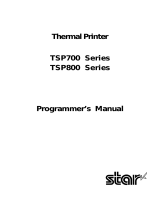 Star Micronics TSP800 Series Programmer's Manual