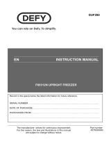Defy L450 Upright Larder DFD 446 Owner's manual