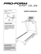 Pro-Form PF 3.8 User manual