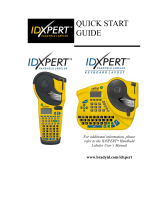 Brady IDXpert Handheld Labeler Keyboard Layout Quick start guide