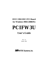 Ratoc PCIFW3U Rev1.0 User manual