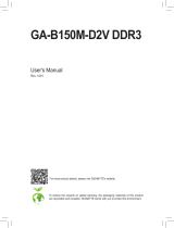 Gigabyte GA-B150M-D2V DDR3 User manual