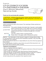 Hitachi CP-EW250N User manual