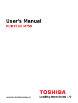 Toshiba M750 User manual