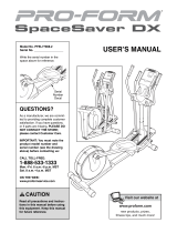 NordicTrack SPACESAVER DX PFEL77908.2 User manual