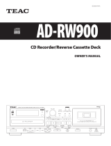 TEAC AD-RW900 User manual