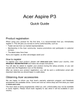 Acer Aspire P3-131 Quick start guide