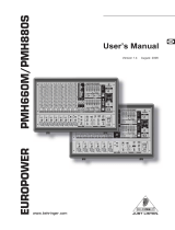 Behringer PMH880S User manual