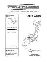 ProForm 700 CardioCrossTrainer User manual