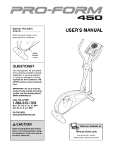 ProForm 450 Elliptical User manual