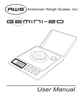 American Weigh Scales GEMINI-20 User manual