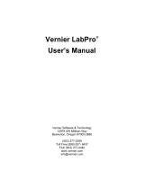 Vernier LabPRO User manual