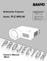 Sanyo plc wxl46 User manual