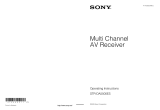 Sony STR DA5500ES - AV Network Receiver Operating instructions