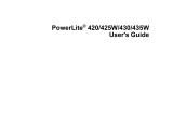 Epson PowerLite 420 User manual