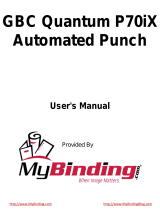 MyBinding GBC Quantum P70iX User manual