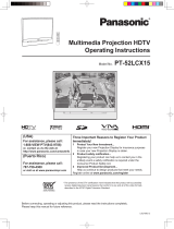 Panasonic PT52LCX15B - MULTI MEDIA DISP Operating Instructions Manual