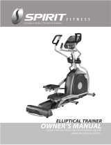 Spirit XE395 Elliptical Owner's manual