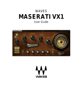 Waves Maserati VX1 Owner's manual