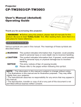 Hitachi CP-TW3003 User manual