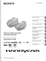 Sony HDR-CX550VE User manual