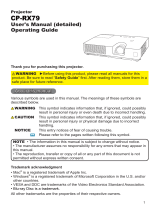 Hitachi CP-RX80 - XGA LCD Projector User manual