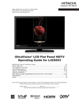 Hitachi L42S503 - 42" LCD TV Owner's manual