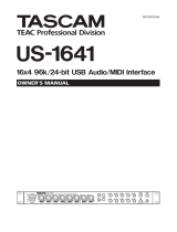 Tascam US-1641 Owner's manual