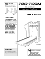 Pro-Form 525 User manual