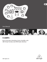 Behringer VIRTUAL AMPLIFICATION V-AMP 3 User manual