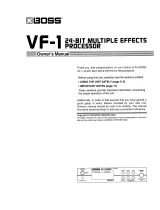 Boss VF-1 Owner's manual